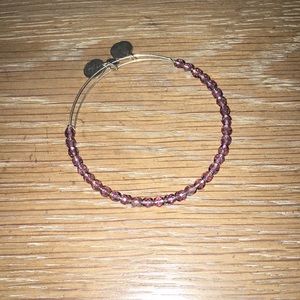 Alex and Ani purple and silver beaded bangle